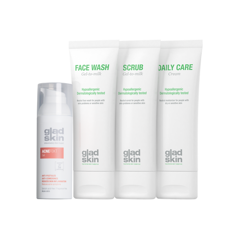 Gladskin Acne Care Set - verminder je acne symptomen