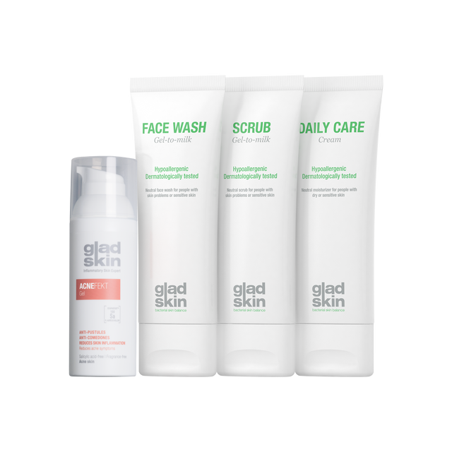 Gladskin Acne Care Set - verminder je acne symptomen