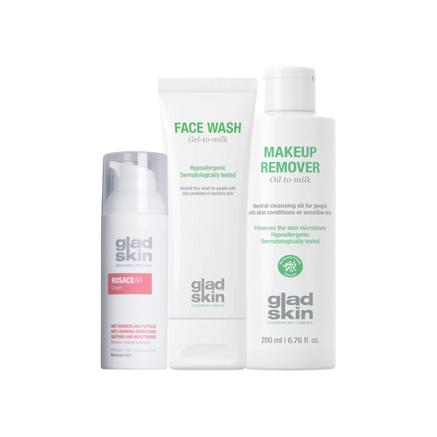 Vermindert puistjes en roodheid in het gezicht inclusief makeup remover
