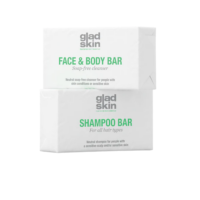 De face & body bar en shampoo bar combinatie, perfect voor onder de douche